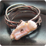 Anna Ring :: Sterling Silver & Freshwater Pearl