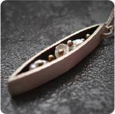 Teardrop Necklace :: Sterling Silver, Freshwater Pearl & 14K Gold-Filled